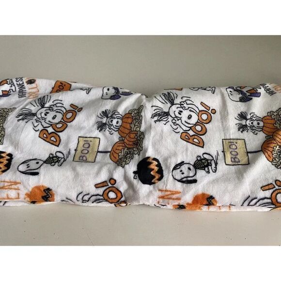 Peanuts Halloween BOO Soft Blanket Throw Jack-o-Lantern Snoopy Woodstock 50X70” - Picture 11 of 13